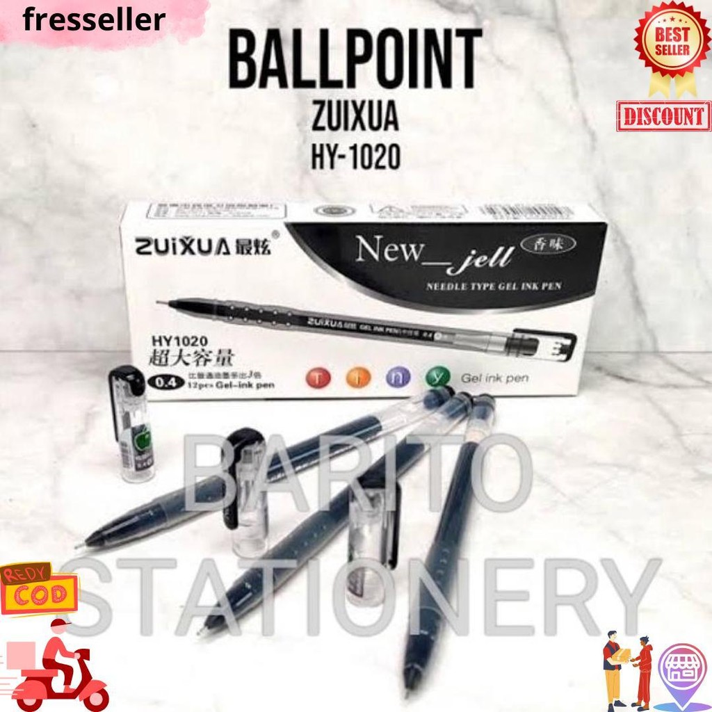 

Pulpen Gel Zuixua New Jell Isi 12, Warna Hitam [1Pak/12Pcs] D Gratis Ongkir