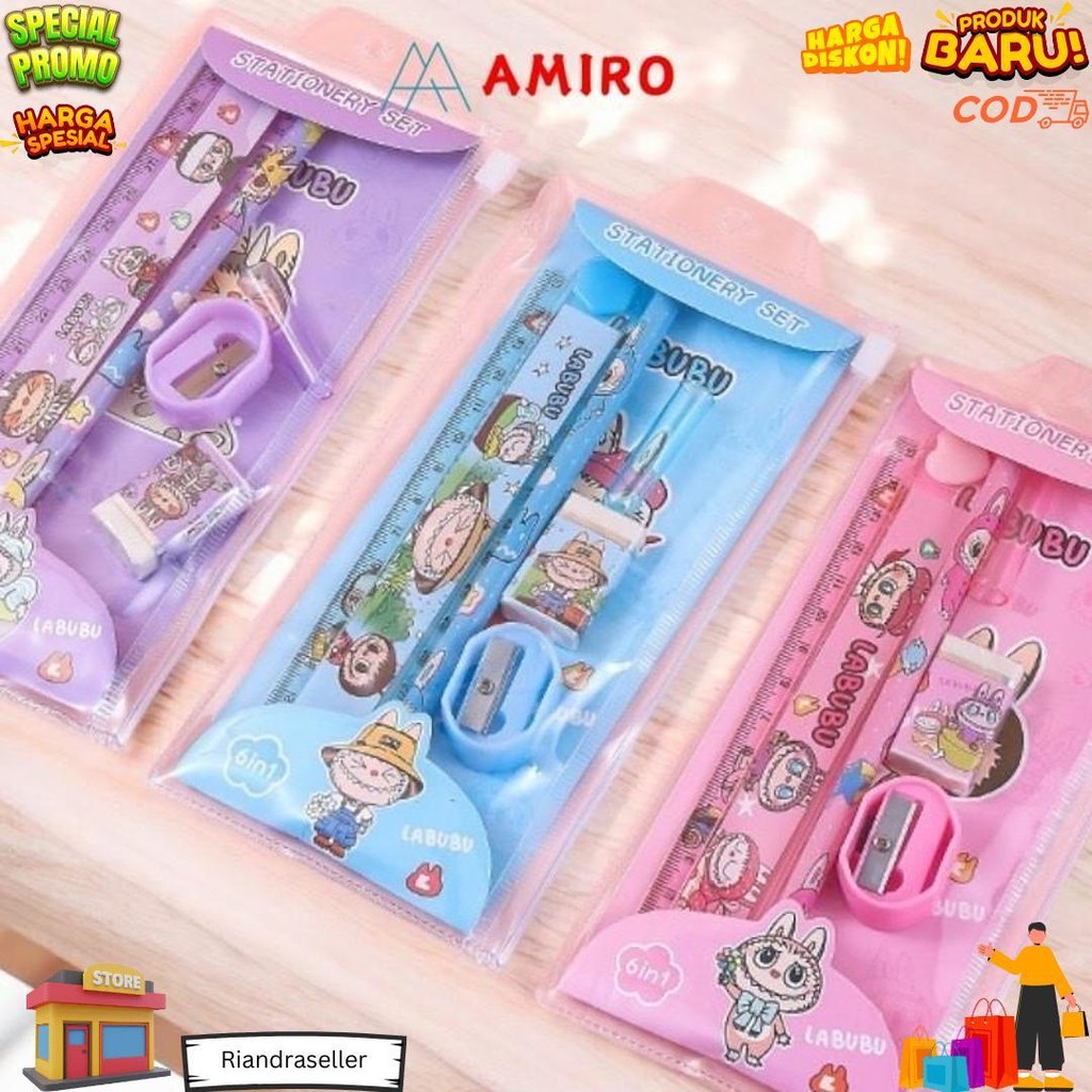 

5In1 Study Set Alat Tulis Anak Lucu / Pensil Set Penghapus Set Dompet Untuk Sekolah Hadiah Karakter Kuromi D Sale
