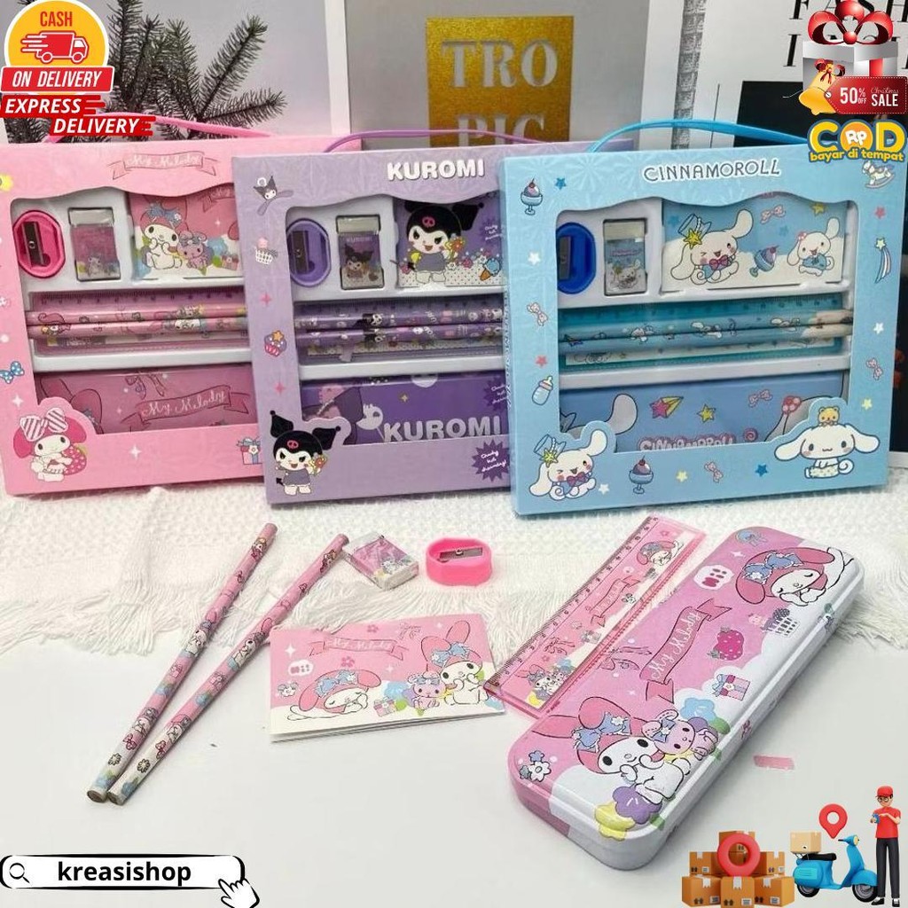 

Voova Paket Alat Tulis Lengkap/ Alat Tulis Lucu/ Paket Atk Sekolah/ Alat Tulis Sekolah Lucu/ Stationary Set/ Atk 7 In 1 D Gratis Ongkir
