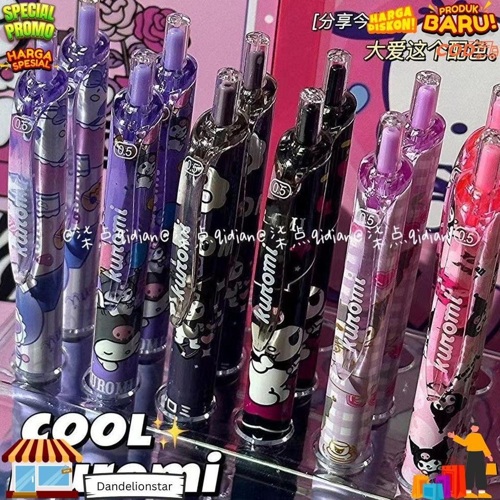 

Kt Cat Kuromi Menekan Pena Gel/1 Pak Berisi 6 Pulpen Gel Kartun/Pena Gel Mekanik Pola Lucu-0,5Mm Hitam D Gratis Ongkir
