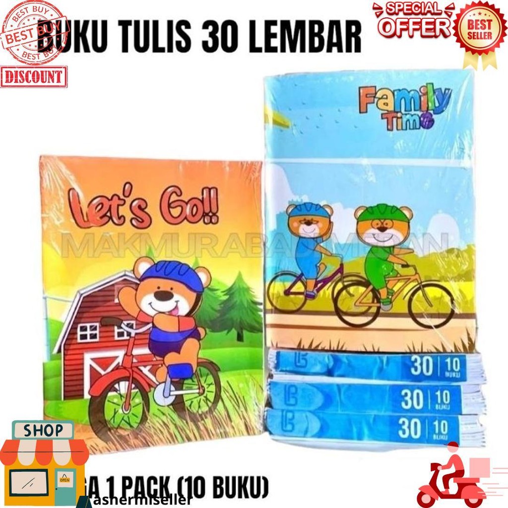 

(1Pack:10Pcs) Buku Tulis Isi 30 Lembar Termurah! Best Seller / Buku Tulis Sekolah Murah Bergaris Sa / Sp Isi 30 Lembar 10 Buku / Buku Tulis Murah 30 Sp / Sa Isi 10 Buku D Promo 4.4