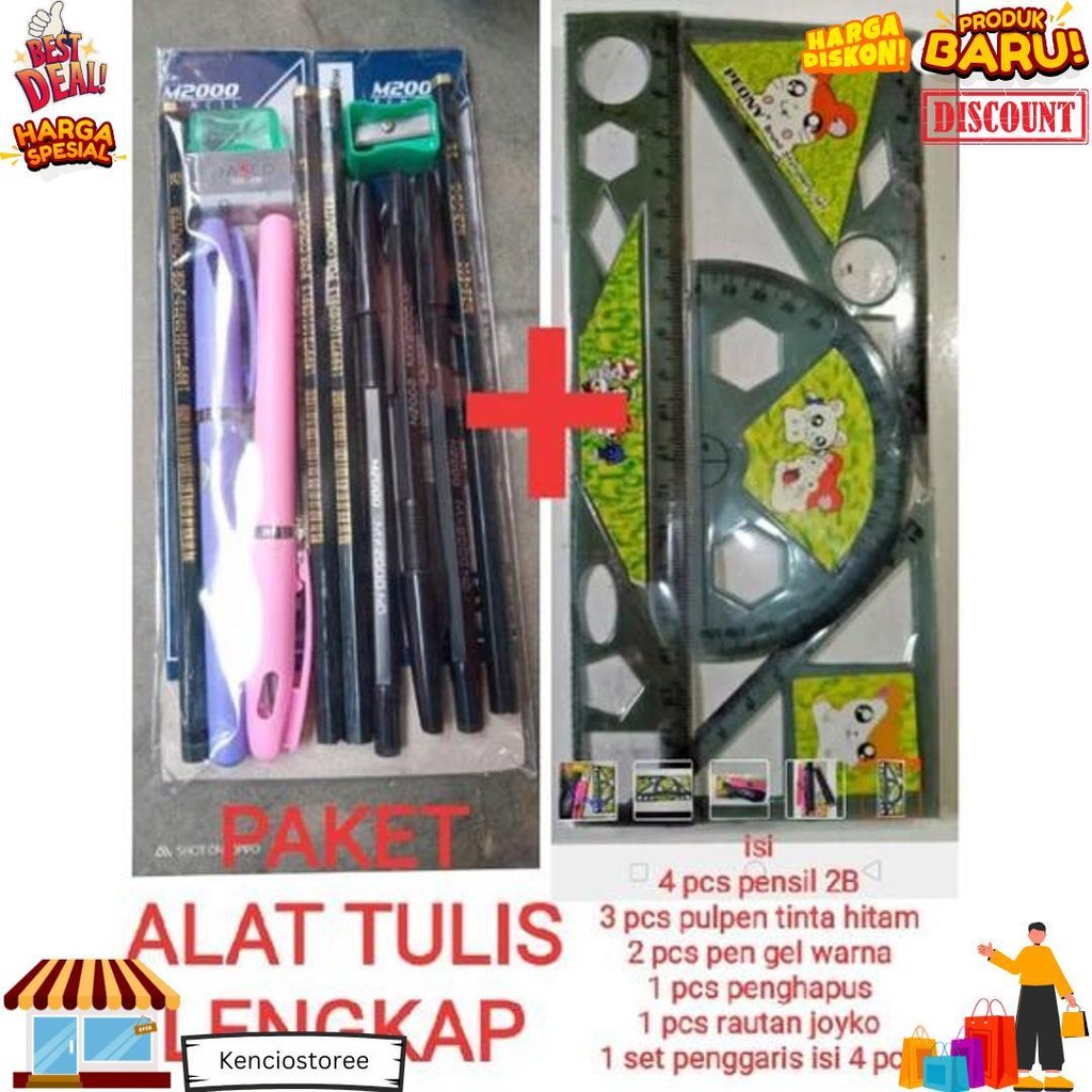 

Paket Alat Tulis Lengkap Murah Isi 15 Macam Alat Tulis D Gratis Ongkir