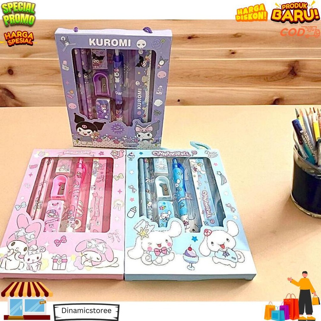 

Set Alat Tulis 6In1 Free Bag Alat Tulis Anak Sekolah Buku Pulpen Penghapus Pengaris D Best Seller