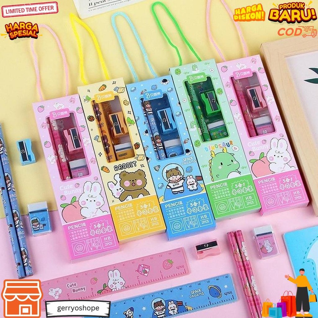 

Dp Stationery Karakter Tulis Set 5In1 Alat Tulis Anak Sekolah Penghapus Penggaris Pensil Serutan Karakter Lucu Set Alat Tulis Anak Motif Kartun D Terlaris