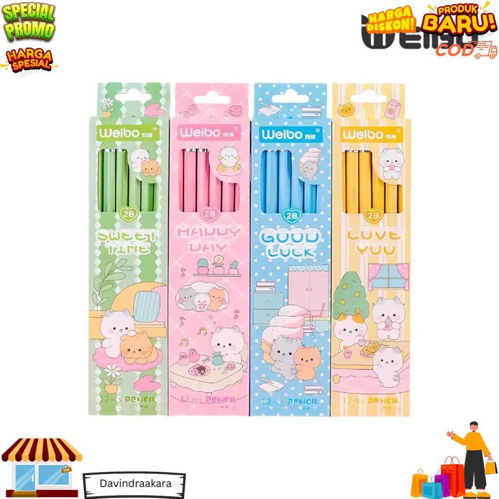 

Weibo Alat Tulis Sekolah Pensil 2B Isi 12 Pcs D Promo 4.4