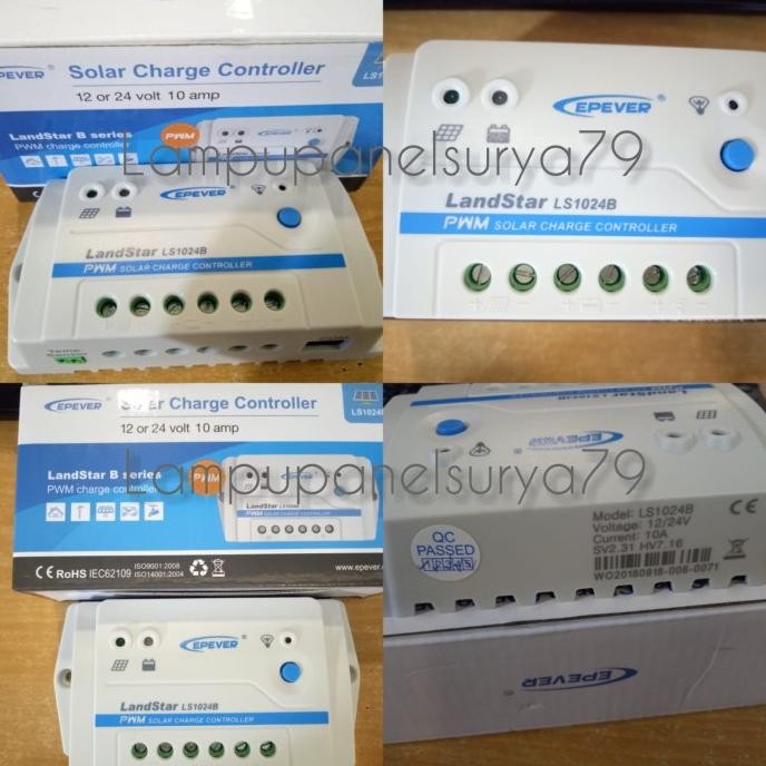 Grosir Solar Charge Controller Pwm Scc Epever Landstar Ls1024B 10A 12V/24V