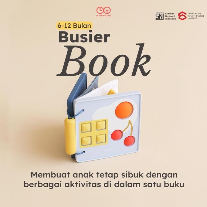 Learning Time Busier Book Movement Series - Buku Mainan Sensorik dan Motorik Bayi 4-12 Bulan
