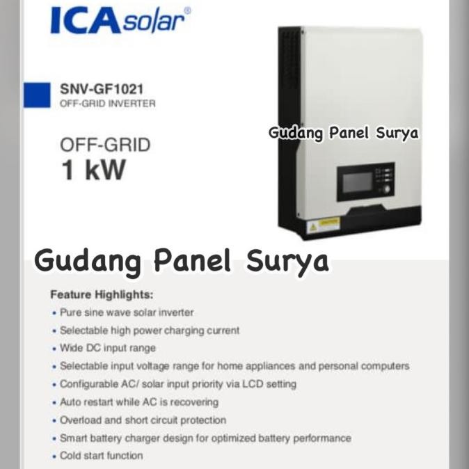 Grosir Hybrid Inverter Ica Solar 1Kw Hybrid Ongrid Offgrid 1000W Snv-Gf1021
