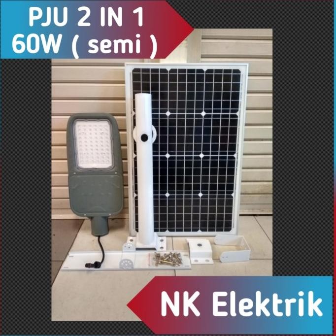 Grosir Lampu Pju Solar Cell 2 In 1 60W (Semi) Lampu Pjuts 60W