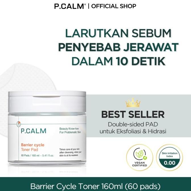 BEST SELLER P.CALM BARRIER CYCLE TONER PAD 60EA