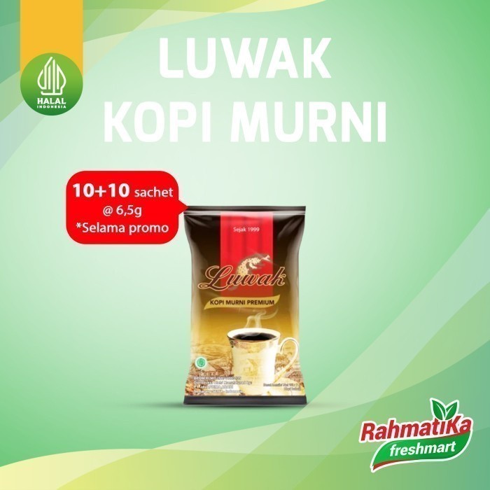 

Luwak Kopi Murni Premium 6.5g (1 Renceng)