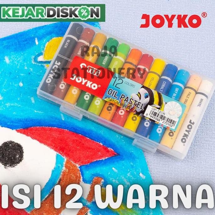 

Baru Joyko Crayon 12 Colours Oil Pastel Krayon 12 Warna Joyko Set Op-12Cr Box [24Pcs] Premium