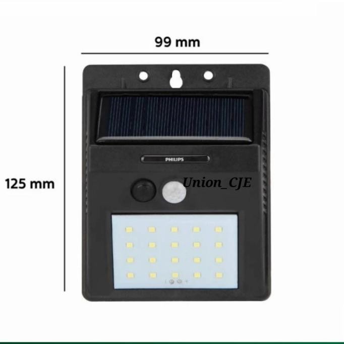 Lampu Sensor Gerak Solar panel Philips Solar Wall Light BWS010