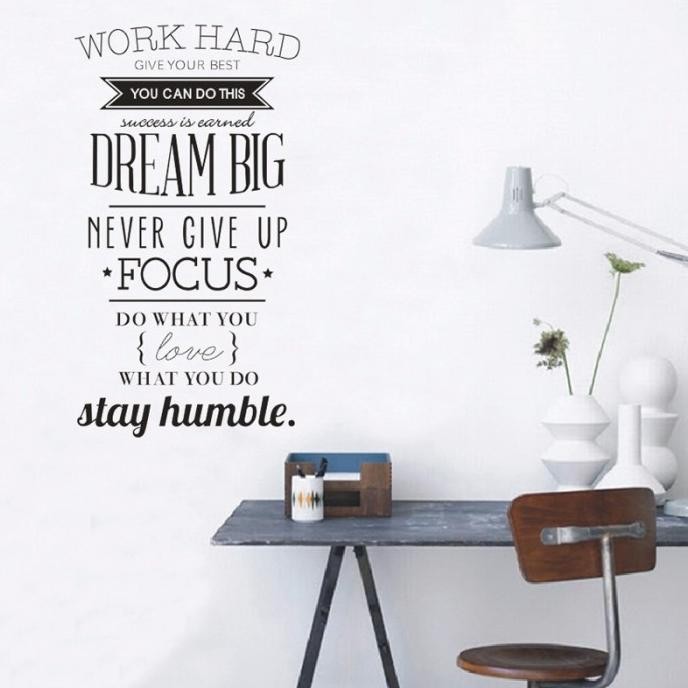 Wallpaper Poster Quotes Motivasi Kerja Kata Hiasan Sticker Dinding the best