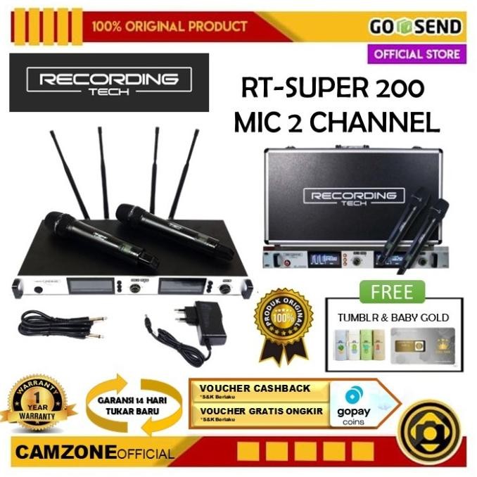 Murah Recording Tech Rt Super 200 Super200 Wireless Microphone