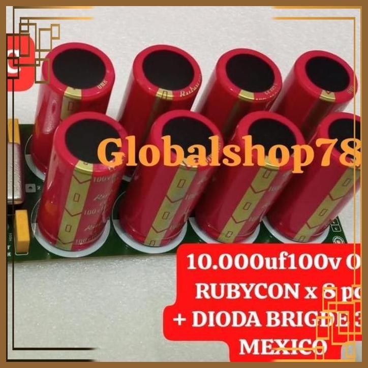[GSP] PSU 8 ELCO ORI RUBYCON 100V 10000UF + DIODA BRIDGE 35A 10000