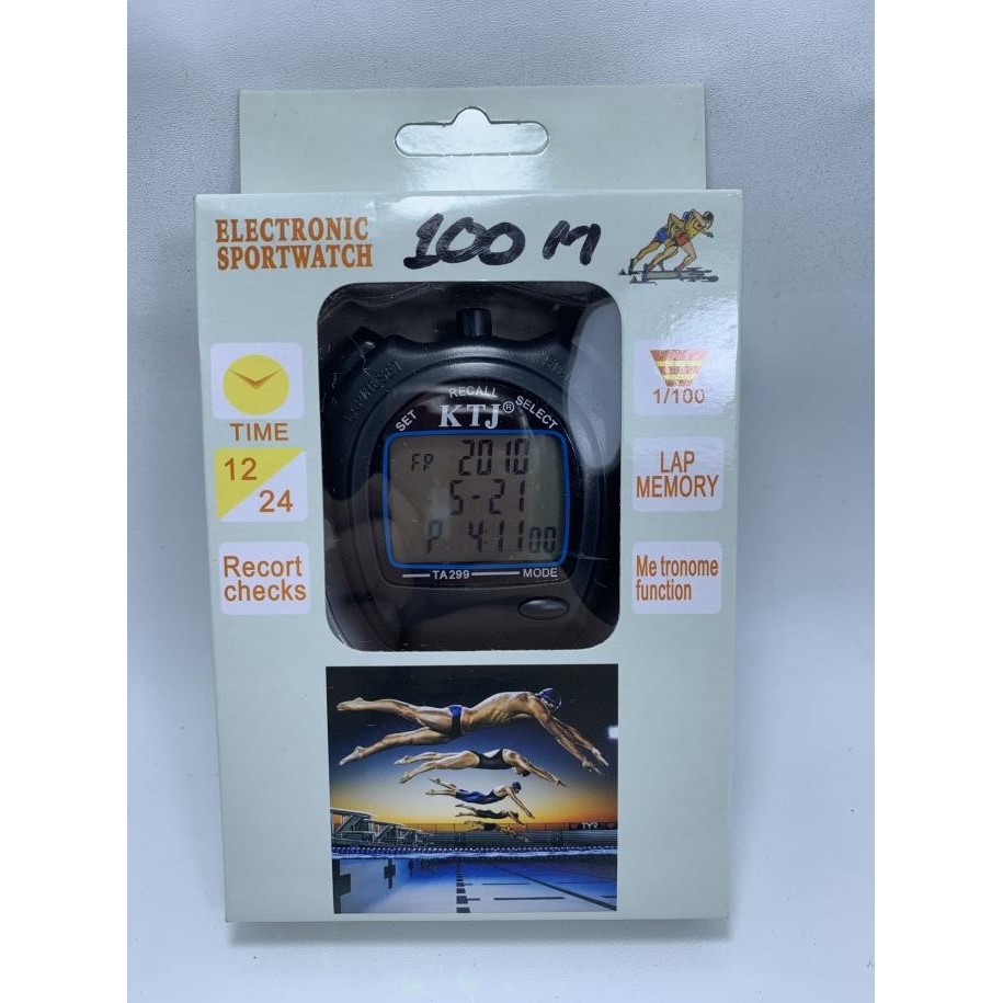 Stopwatch Digital 100 Lap Memories Finish / Alat Pengukur Waktu Ktj Co