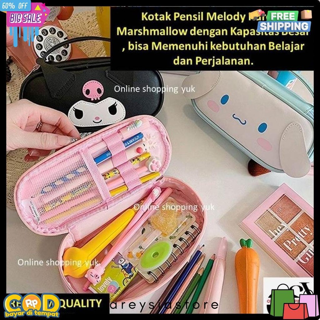 

Tempat Pensil Sanrio , Kotak Pensil Kuromi , Tas Kosmetik , Pouch , Motif Kuromi / Cinnamoroll / My Melody , Import Premium. Online Shopping Yuk. Kapasitas Besar. Bahan Kulit , Kuat & Sangat Cantik Exclusive. Terlengkap Dan Termurah