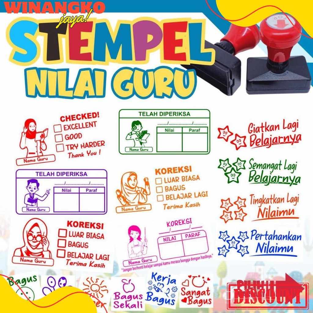 

Stempel Nilai Guru / Penilaian / Koreksi / Checked Diskon