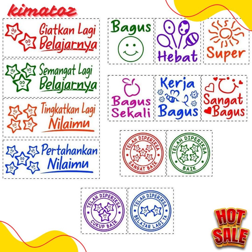 

Stempel Nilai Guru / Penilaian / Koreksi / Checked Diskon Setengah Harga
