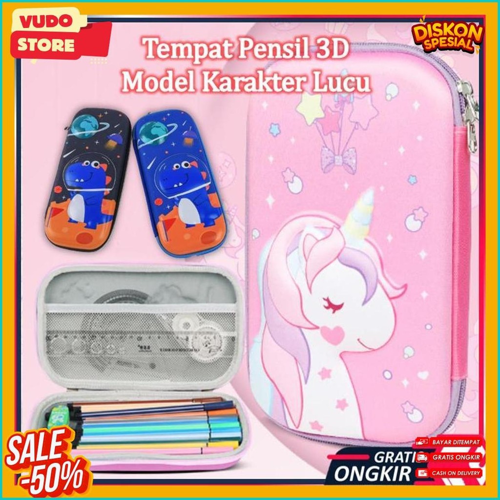 

Gratis Ongkir - S5626 Tempat Pensil 3D Model Terbaru / Kotak Pensil / Tempat Pensil Anak Sekolah 3D Bahan Eva Anti Air Diskon Setengah Harga