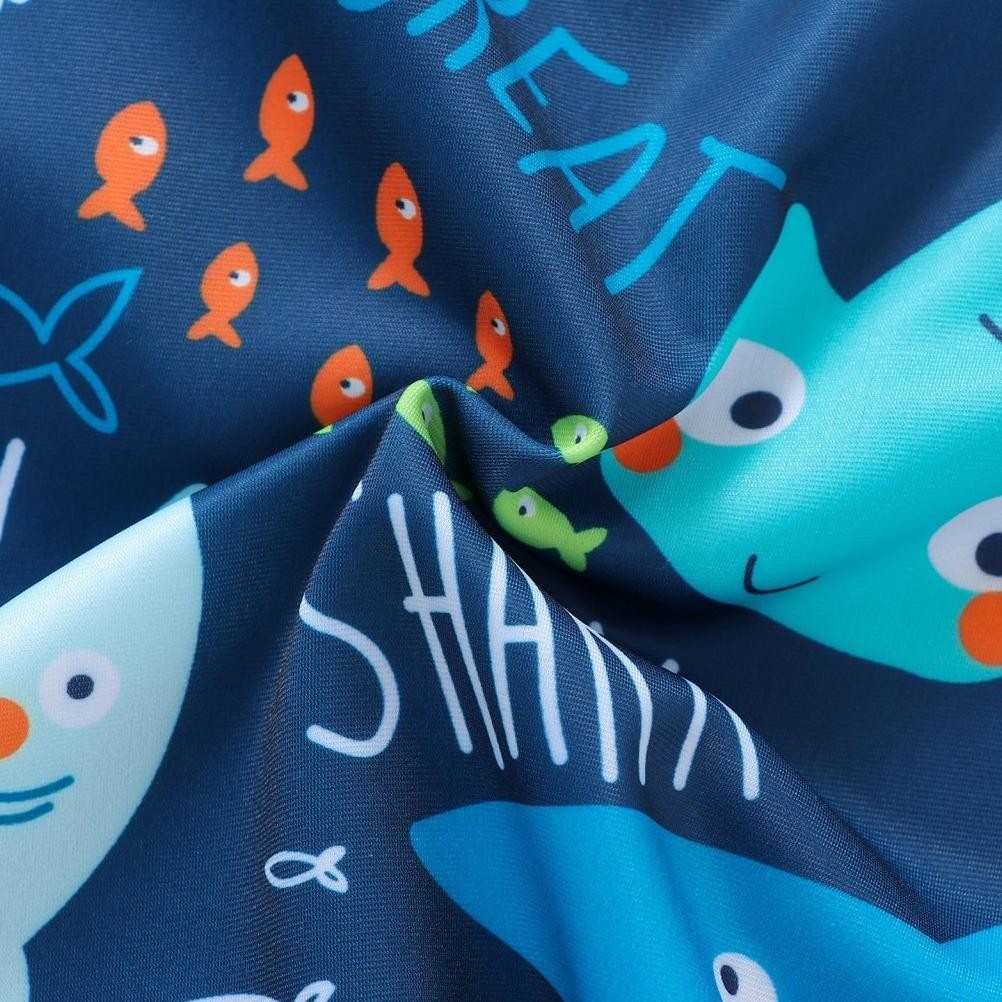 Baju Monyet Anak Laki-Laki Baju Renang Lengan Panjang Leher Bulat Ritsleting Pantai Kolam Renang Bod