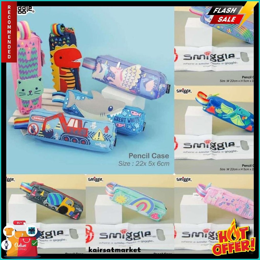 

Pencil Case Kotak Pensil Smiggle 1 Zipper Karakter Diskon Setengah Harga
