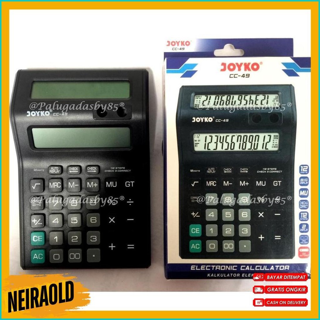 

Kalkulator Joyko Cc-49 12 Digits 2 Display (1 Biji) / Calculator Joyko Cc-49 / Joyko Cc 49 / Cc49 Diskon Setengah Harga