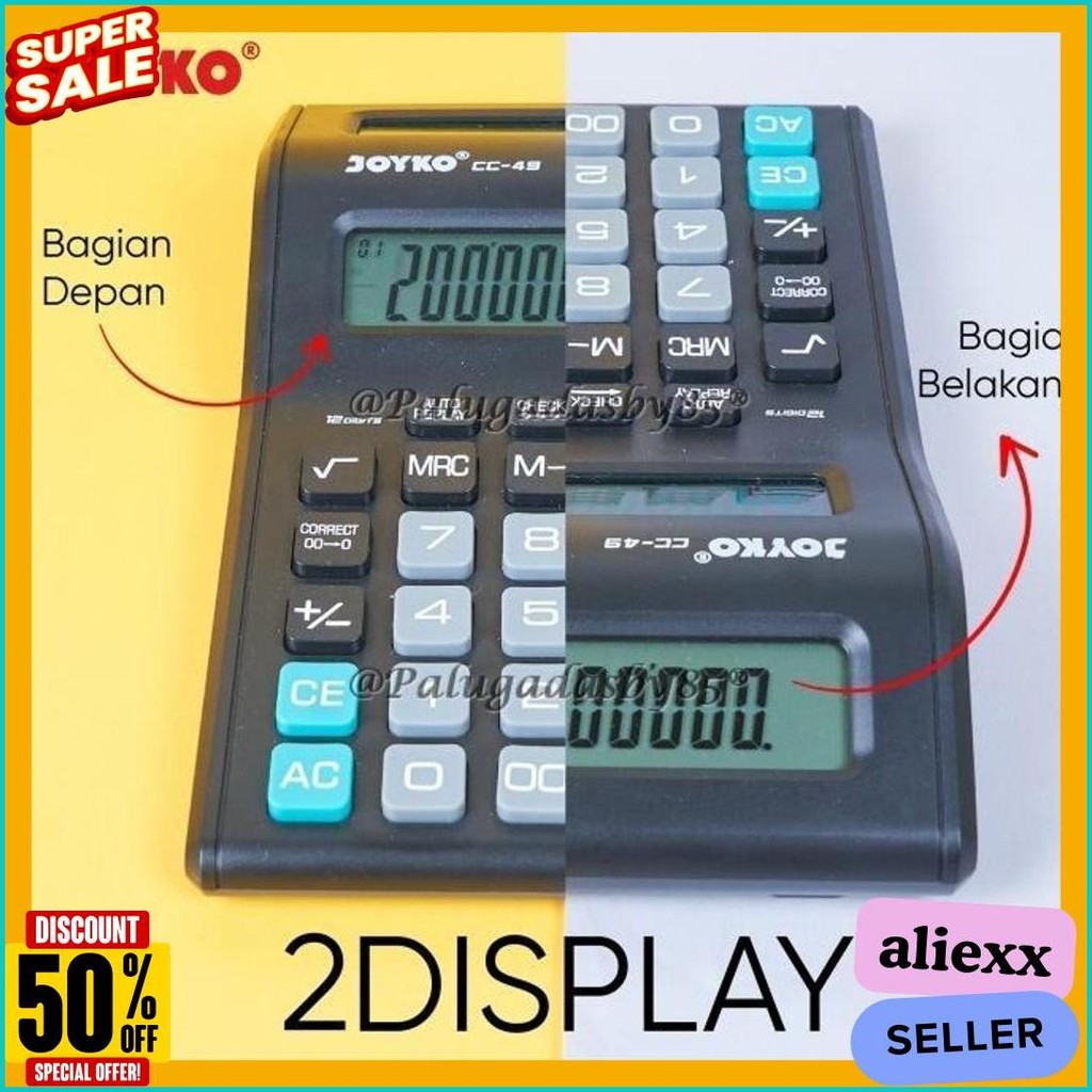 

Kalkulator Joyko Cc-49 12 Digits 2 Display (1 Biji) / Calculator Joyko Cc-49 / Joyko Cc 49 / Cc49 Terlengkap Dan Termurah