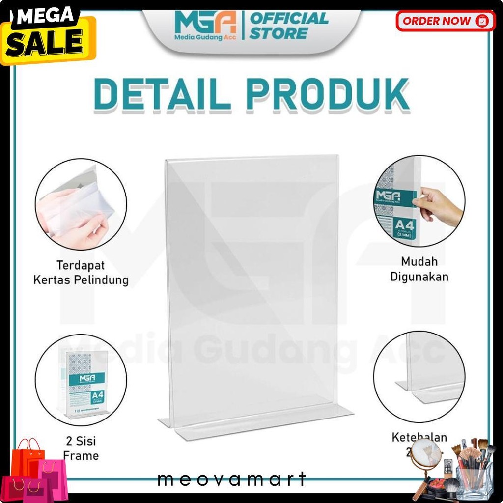

Tempat Brosur A4 2Mm Portrait 2 Sisi / Tent Holder / Tent Card Stand Akrilik Diskon Setengah Harga