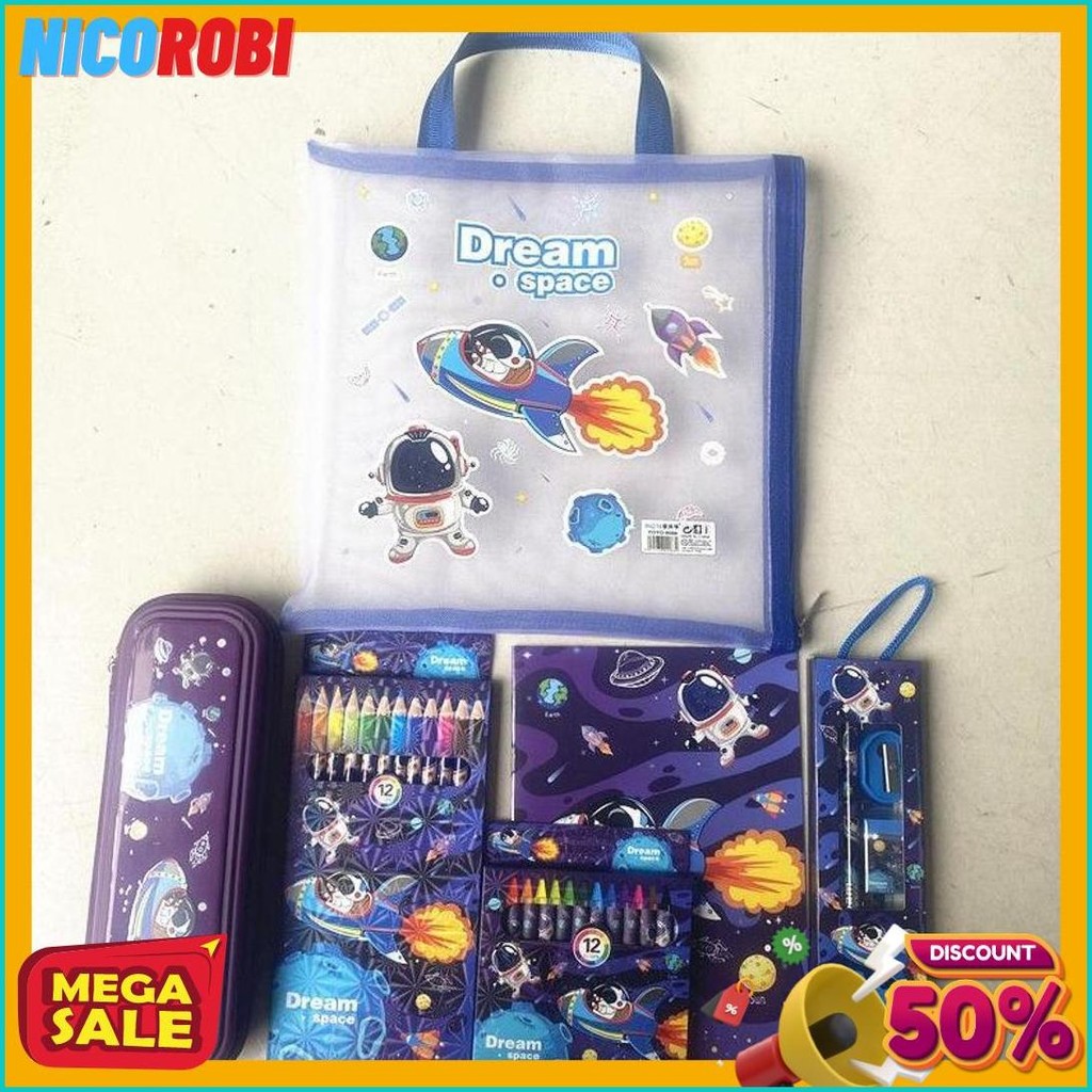 

[Serbalakuofficial](Ktps.11)Kotak Pensil Sett / Study Set Stationery Set Alat Tulis Sekolah Anak Set Atk Motif Flash Sale! Diskon Hingga 70%
