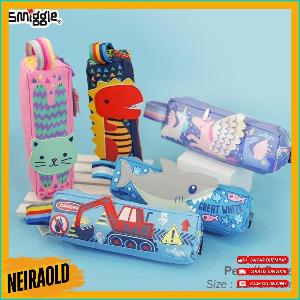 

Pencil Case Kotak Pensil Smiggle 1 Zipper Karakter Diskon Setengah Harga