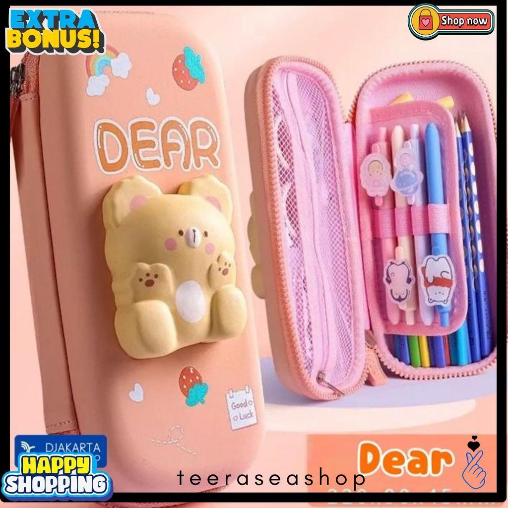 

Kotak Pensil 3D Squishy Tempat Pensil Hardcase Waterproof Pencil Case Anak Lucu 2 Tingkat 2 Lapis Flash Sale! Diskon Hingga 70%