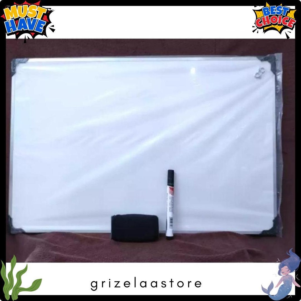 

Papan Tulis Whiteboard 40 X 60 Cm Gratis Spidol Dan Penghapus List Alumunium Terlaris Diskon