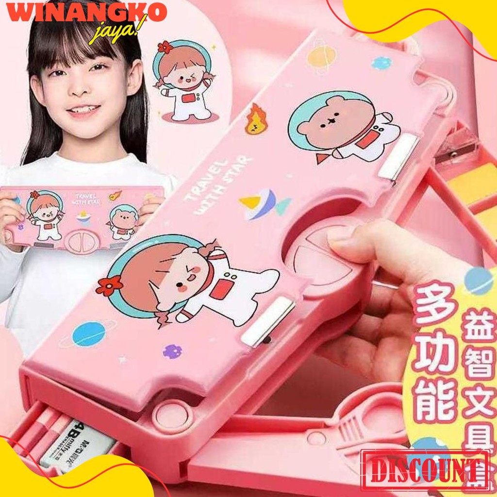 

( Mia ) K001 Kotak Pensil Multifungsi Motif Kartun Untuk Laki Laki Perempuan / Pencil Case Karakter Lucu / Tempat Pensil Serbaguna Anak Sekolah Diskon