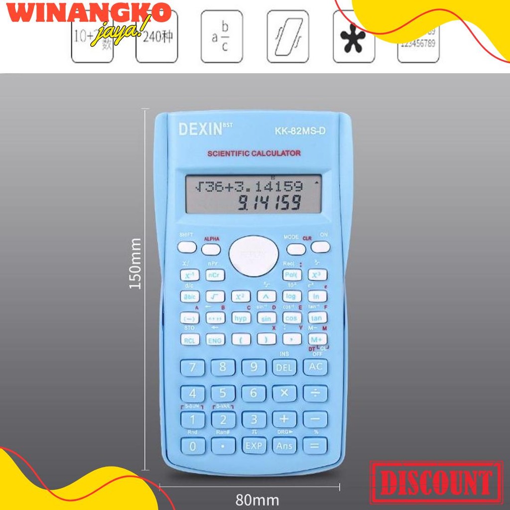 

Moka Scientific Kalkulator / Alat Hitung / Kalkulator Ilmiah Mks04 Diskon
