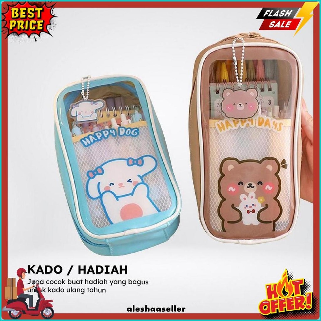 

Pencil Case Tempat Pensil Anak Transparan Motif Kartun Korean Style / Tempat Alat Tulis Perlengkapan Sekolah Multifungsi/TempatPulpen Bunda A61 Flash Sale! Diskon Hingga 70%