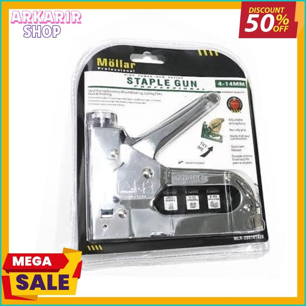 

Gun Tacker Alat Staples Dan Paku Tembak 3In1 / Staple Gun Mollar 4-14Mm / Stapler Tembak Manual Terlaris! Produk Ini Banyak Dicari