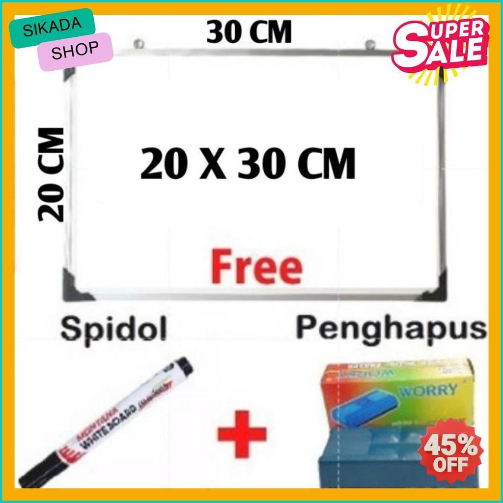 

Papan Tulis Whiteboard 40 X 60 Cm Gratis Spidol Dan Penghapus List Alumunium Terlaris Diskon
