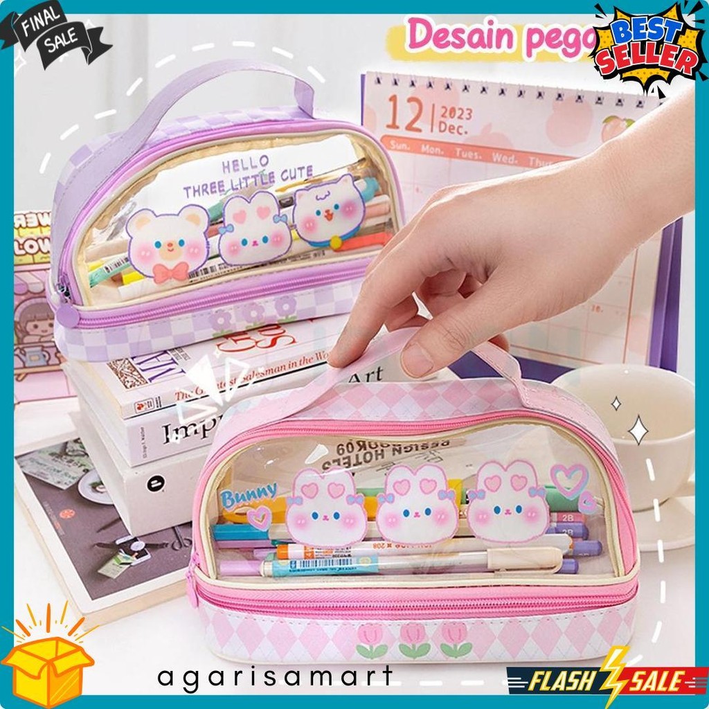 

Idoon Pencil Case Transparan Korea Tempat Pensil Besar Dua Lapis Kotak Pensil Tempat Pola Hewan Lucu Flash Sale! Diskon Hingga 70%