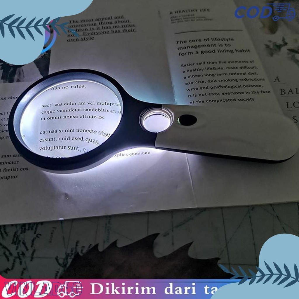 

2 In1 Lampu Kaca Pembesar Led Membaca Magnifying Glass Dengan Lampu Diskon