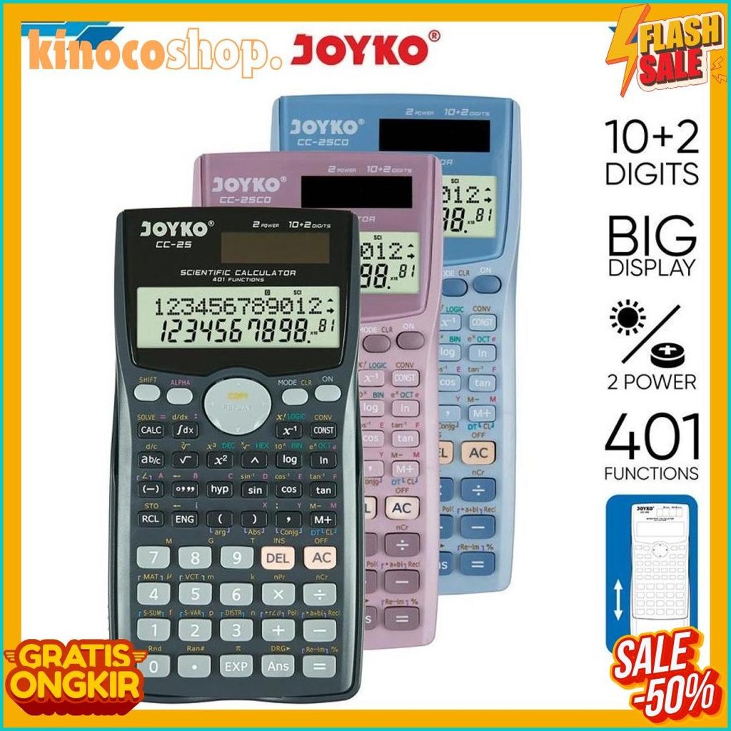 

Joyko Cc-25Co ~ Kalkulator Sekolah Scientific Calculator Color Cc25Co Kuliah Terlengkap Dan Termurah