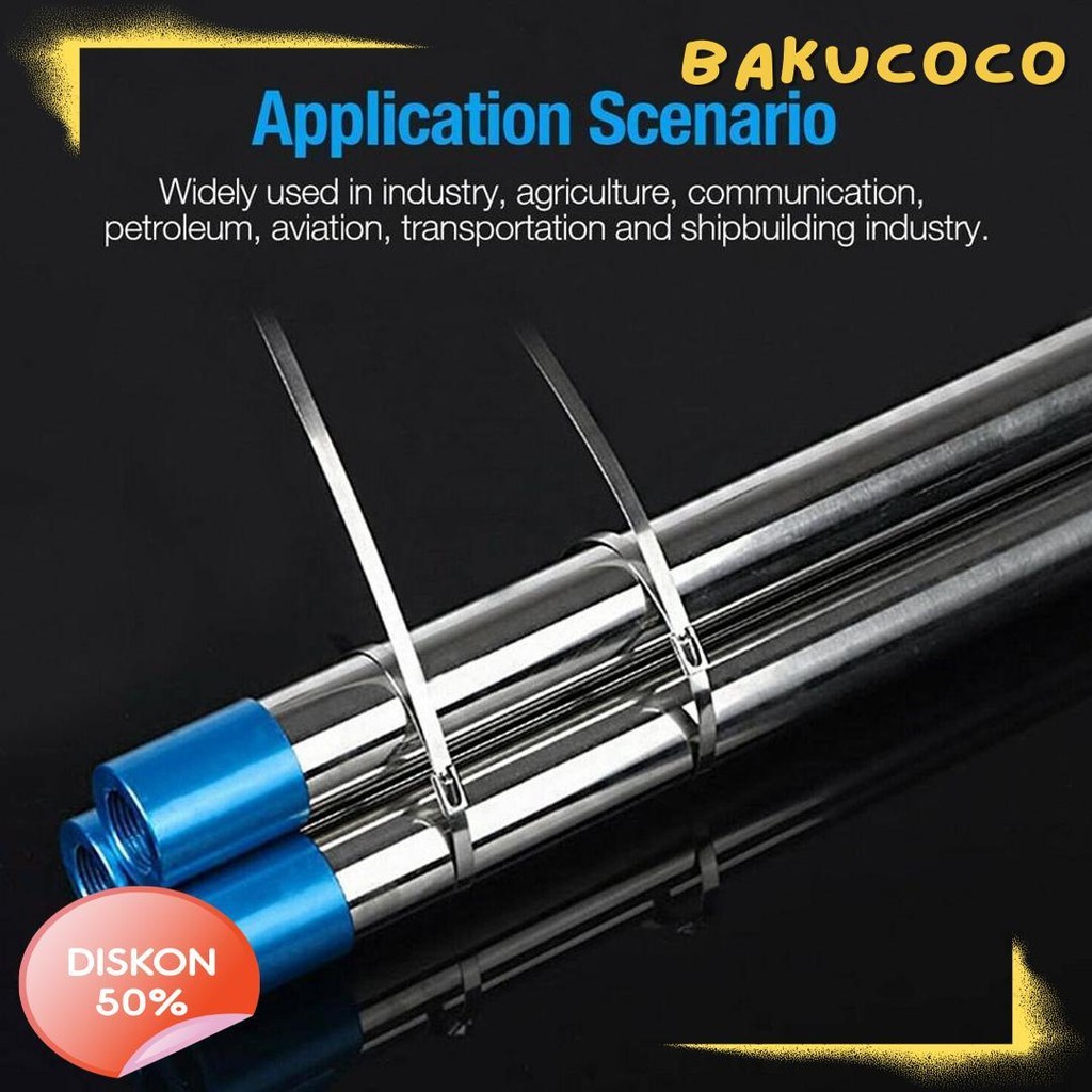 

50Pcs 15/20/30Cm Kabel Ties Stainless Steel Cable Ties Kabel Tis Steel 304 Terlengkap Dan Termurah