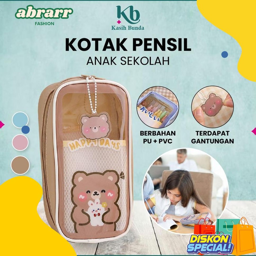 

Pencil Case Tempat Pensil Anak Transparan Motif Kartun Korean Style / Tempat Alat Tulis Perlengkapan Sekolah Multifungsi/TempatPulpen Bunda A61 Diskon Setengah Harga