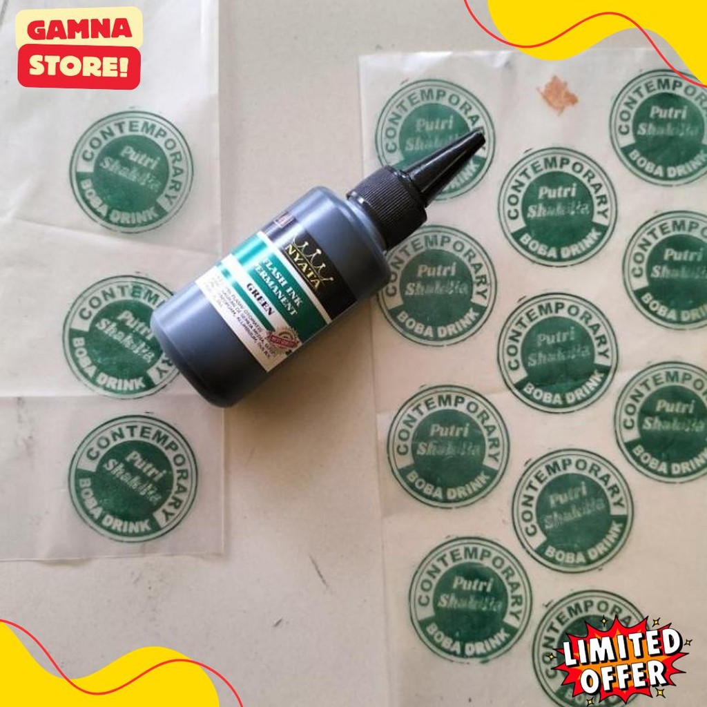 

Tinta Permanent Untuk Stempel Flash Otomatis, Media Plastik ,Isi 100 Ml Terlengkap Dan Termurah
