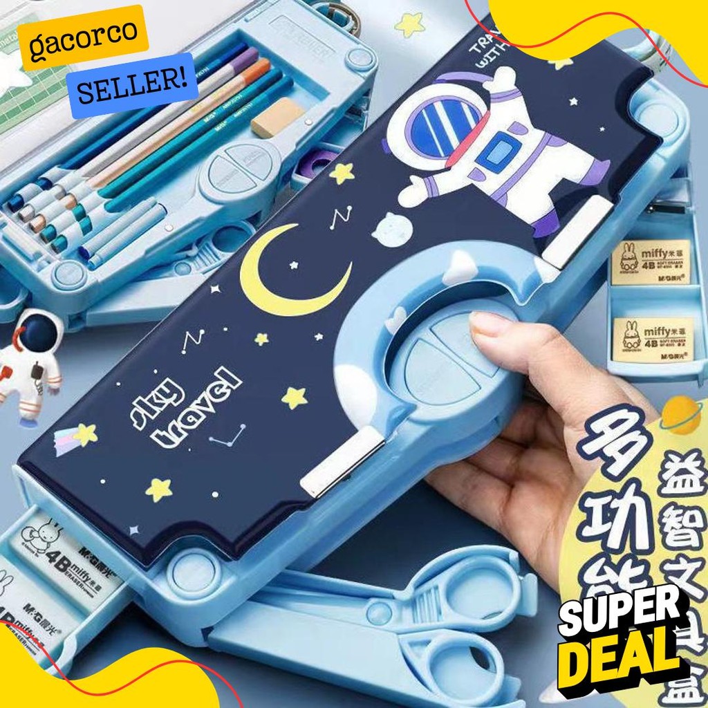 

Kotak Pensil Multifungsi Lengkap Peruncing Gunting Isolasi Penghapus Penggaris Flash Sale! Diskon Hingga 70%