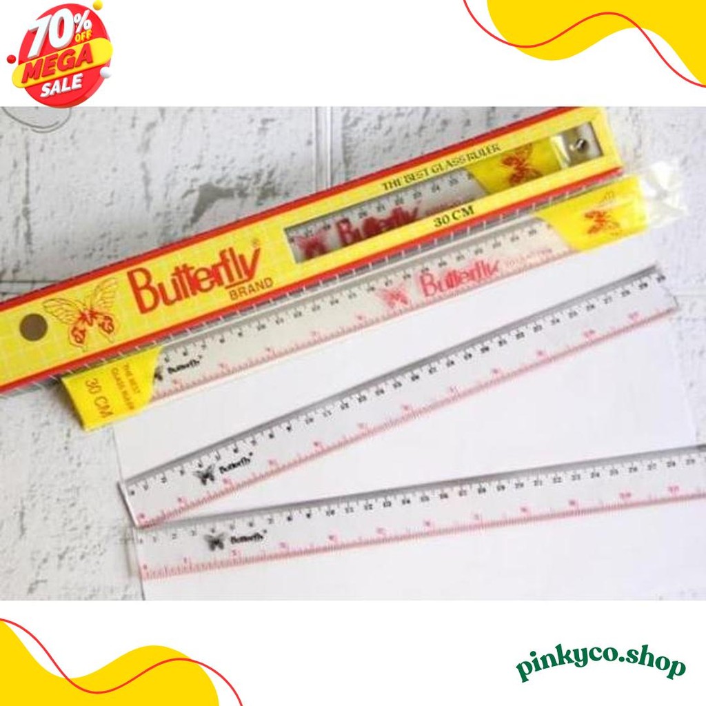 

Penggaris Butterfly 30Cm / Mistar Plastik Butterfly (12Pcs) Diskon Setengah Harga