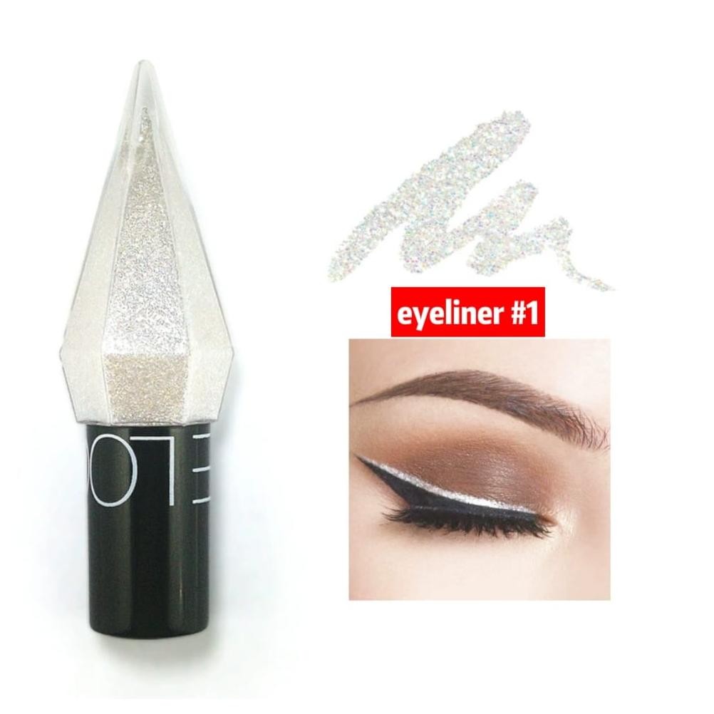 LNB-1217 Eyeliner Cair Liquid Glitter Berlian 5 Warna, Eyeshadow Mini Tahan Lama Cepat Kering Tahan 