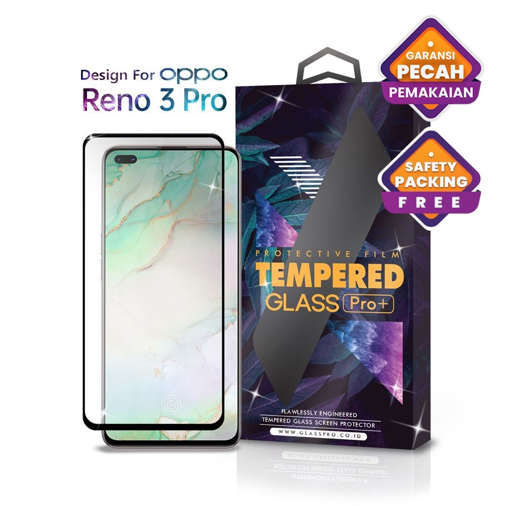 GLASS PRO Tempered Glass OPPO RENO3 PRO RENO 3 PRO - Full Cover -  Not Hydrogel Anti Spy