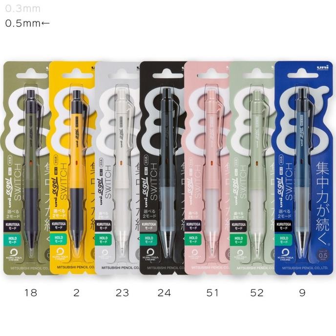 

TERMURAH - Uni Alpha Gel Switch Kuru Toga Machine Mechanical Pencil 0.5mm